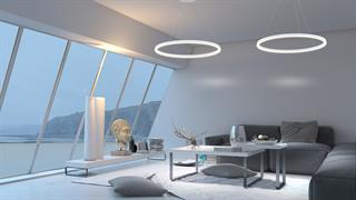 Miljøbillede med Layer 1 loftslampe i hvid fra Design by Grönlund.