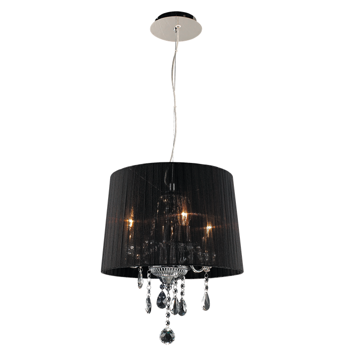 Crystal loftslampe i sort fra Design by Grönlund.