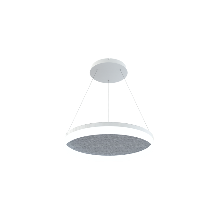 Acoustic Circulo akustiklampe Ø60 i lysegrå fra Design by Grönlund