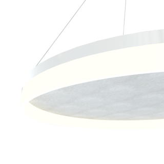 Acoustic Circulo akustiklampe Ø120 i hvid fra Design by Grönlund