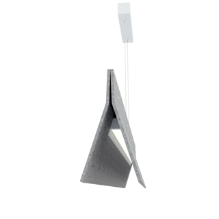 Acoustic Line akustiklampe i lysegrå fra Design by Grönlun