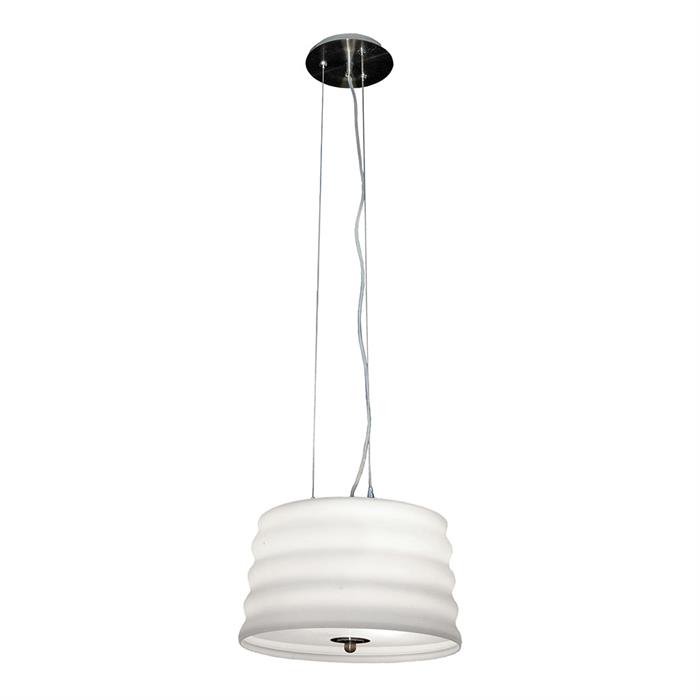 Wave loftslampe i glas og krom fra Design by Grönlund.