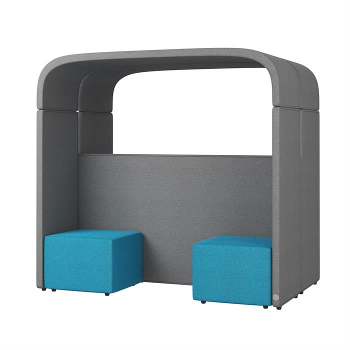 Akustiksofa i modellen Minimal 2 i farven Aquamarine