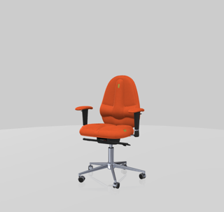 Kulik - Classic - Ergonomisk kontorstol (Orange/krom)