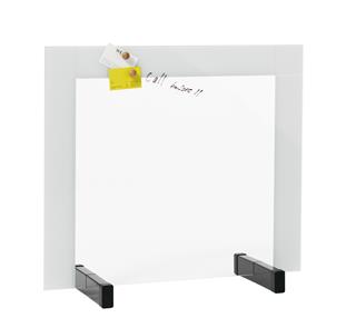 Bordskærm med hvid magnetisk ramme 70x60 og dermed mulighed for at opsætte ting med magneter