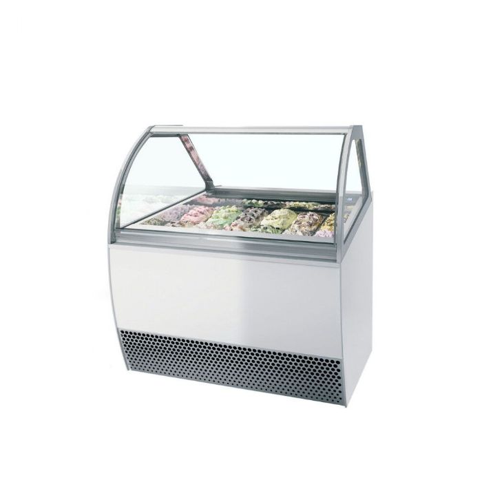 Tefcold - Scoop ice fryser med ventileret køl og buet glas MILLENNIUM LX12