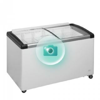 Moderne kummefryser med glaslåg IDB500-W1