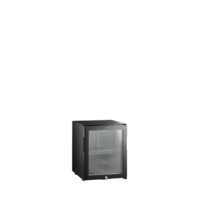 Sort minibar køleskab med glasdør TM33G-1
