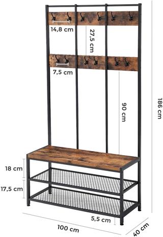 Møblets dimensioner.