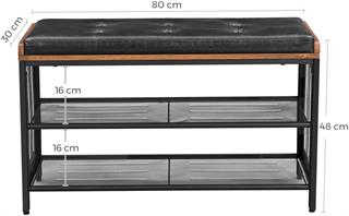 Illustration af stativets dimensioner