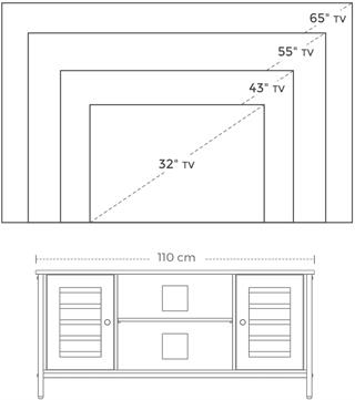 Illustration af kompatible skærmstørrelser